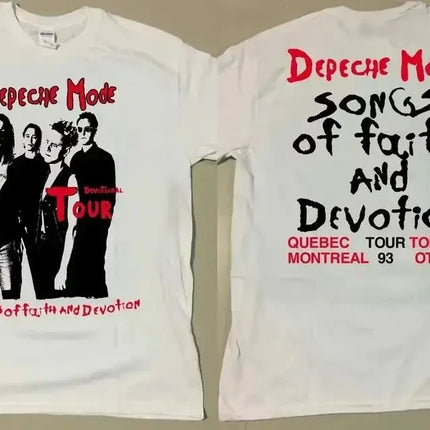 Depeche Mode The Singles Tour Graphic Printed Casual Loose Short Sleeved Rock Sports T-shirts Vintage Clothing Fans Gift Unisex