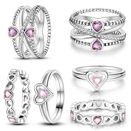 Fashion Original Luminous Firefly Rings 100% 925 Silver Eternal Heart-Shaped Zircon Rings Fine Wedding Engagement Jewelry Gifts