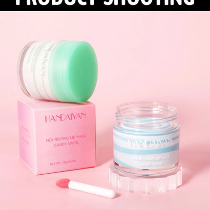 18g Strawberry Lip Balm Hydrating Lip Mask for Night Sleep Fades Lip Lines Plumps & Moisturizes Fruit-Infused Nude Lip Primer