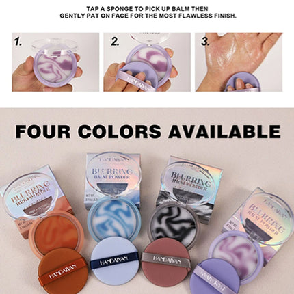 Light Mist Waterproof Oil Control Matte Concealer  Brightening Complexion Setting Powder with Powder Puff