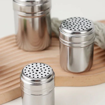 Multi-purpose Stainless Steel Seasoning Jar Salt Sugar Bottle Rotating Cover Kitchen Gadgets Spice Pepper Shaker Spice Jar