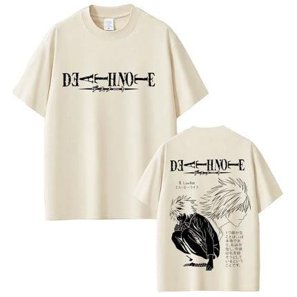 Anime Death Note T-shirt Yagami Light Graphic T Shirts Men Women Cartoon Manga Oversized T-shirts Men's 90s Vintage Streetwear