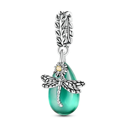 Silver 925 Charm Bead Rose Heart Pandent Butterfly Orchid Clasp Clip Fit Original Bracelet Pendnat Diy For Woman Jewelry