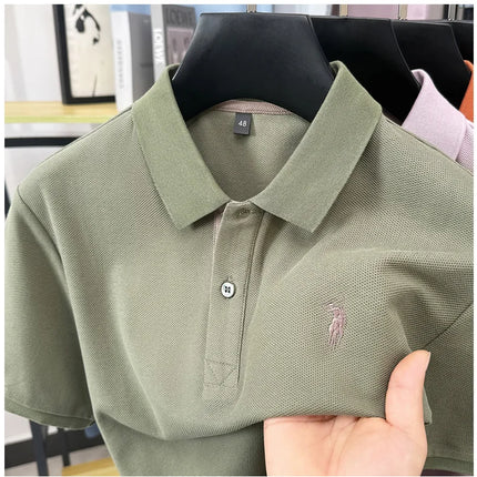 Luxury brand, 100% cotton, short sleeve polo shirt, new summer trend, Paul pony embroidery, T-shirt, business, golf, casual men's wear