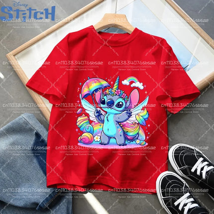 Summer Kawaii Embroidered Children's Clothing Cute Boys and Girls Children's T-shirts Round Neck Summer Children's Short Sleeves