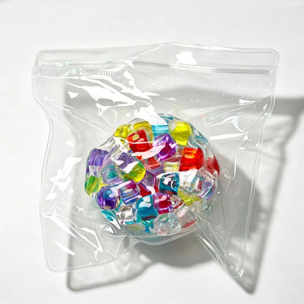 Novelty Fidget Ice Cube Sensory Squeeze Balls Stress Relief Squishy Toys for Kids Adults Relieve Anxiety Calming Down Stuff