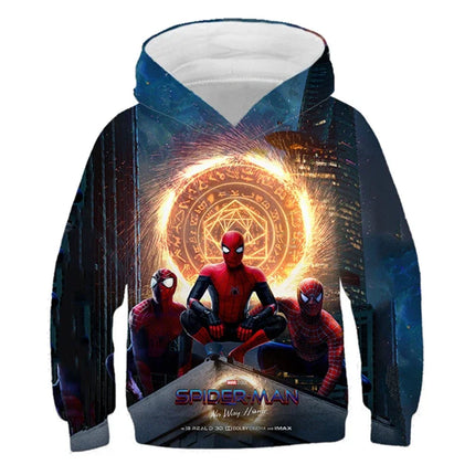 Girls Spring Marvel Hoodie Spider-Man Inspired Avengers 3D Print Baby Boy Clothes Casual Sportswear Hooded