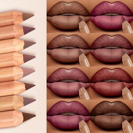 Pudaier Matte Lip Liner Waterproof Long Lasting Lip Contour 2.0 With Sharpener Easy To Color Non Fading