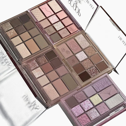 12Color Pink Brown Eye Shadow Tray Pearl Glitter Earth Matte Chocolate Eyeshadow Palette Korea Low Saturation Eye Pigment Makeup