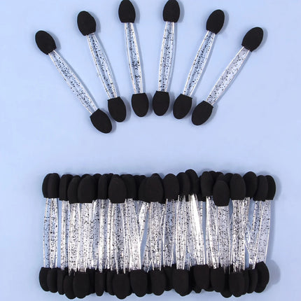 30pcs Dual-Ended Nail Art Sponge Sticks, Multifunctional Double Headed Eyeshadow Brushes, Nail Powder Applicator