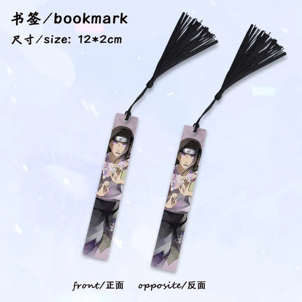 Anime Naruto Kakashi Uchiha Madara Metal Bookmark Cosplay Collectible Figure Manga Stationery Stand Hanging Decor Gift for Fans