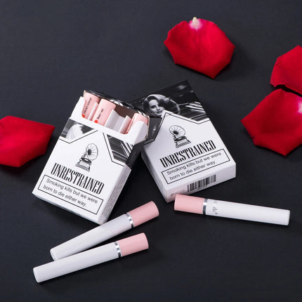 4 pcs/set Cigarette Lipstick Set Long Lasting Lip Glaze Matte Lip Gloss Waterproof Lip Stick Tube Nude Lip Tint Makeup Cosmetics