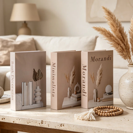 Morandi Decorative Book Open Luxury Fake Book Storage Box Home Decor Matisse Boho Bauhaus Coffee Table Shelf Interior Decoration