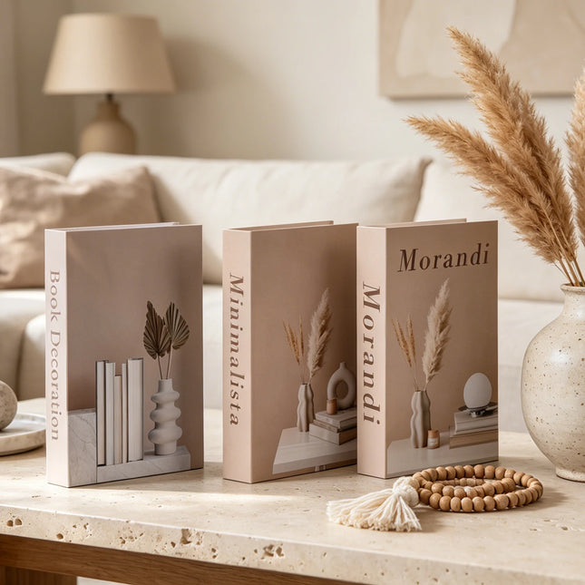 Morandi Decorative Book Open Luxury Fake Book Storage Box Home Decor Matisse Boho Bauhaus Coffee Table Shelf Interior Decoration