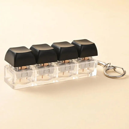 Keyboard Fidget Stress Reduction Fingertip Button Quiet Key Clicker Fidget Toy Keychain birthday gift for Adult Boys Girls