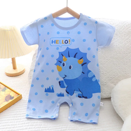 2025 Infant Toddler Crawling Clothes Cotton Summer Boys Girls Thin Male Baby Female Short-sleeved Romper suit Children's Onesie