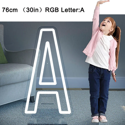 76cm Large Light up Letter Sign 26 Alphabet Stand up Lighting for Wedding Birthday Party Home Bar Decor