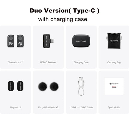 Hollyland LARK A1 Wireless Lavalier Microphone for iPhone Android Noise Cancellation Micphone for Tiktok Youtube Vlogging