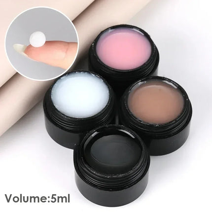5ml Crystal Soft Solid Extension Nail Gel Pink Carving Clear Acrylic Nude Flower Jelly Shaping DIY Model Manicure Varnish Tools