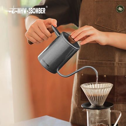 MHW-3BOMBER Planet Hand Brewing Kettle Kettle Gooseneck Spout Drip Coffee Maker Kettle  Pour Over Pot Set Goose Necked Kettle