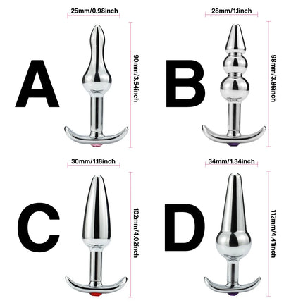 Metal Outside Anal Plugs anal stimulation G-point massage Four to choose from butt plug adult pleasure dildos adult sex toys