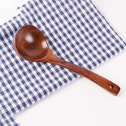 New Komu Wooden Spoon Soup Ladle Kitchen Utensils Tableware Cooking Catering Supplies Non Stick Pot Cutlery Accessories