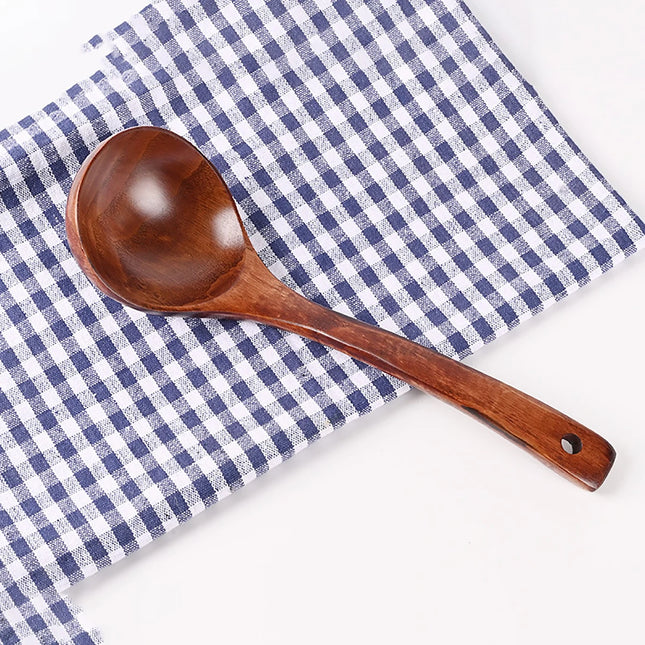 New Komu Wooden Spoon Soup Ladle Kitchen Utensils Tableware Cooking Catering Supplies Non Stick Pot Cutlery Accessories
