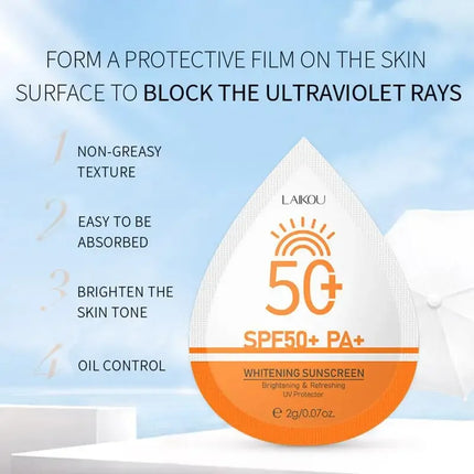Sunscreen Travel Size Waterproof Sweatproof SPF50+ PA+ Facial Sunscreens For Face Beach Sun Screen Protector