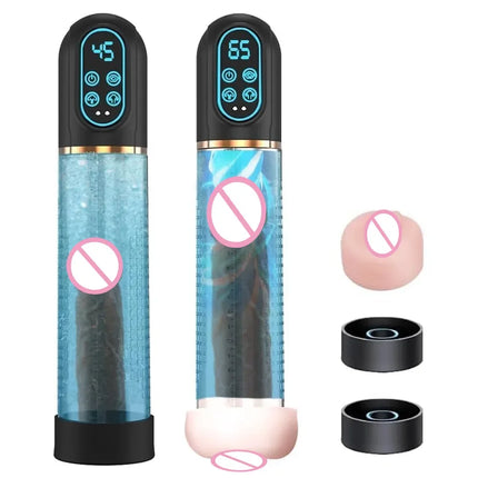 3IN1 Men Vibrator Penis Pump Penis Enlarger Extender Electric Vacuum Pump Penis Sleeve Male Masturbator Sex Toys for Men