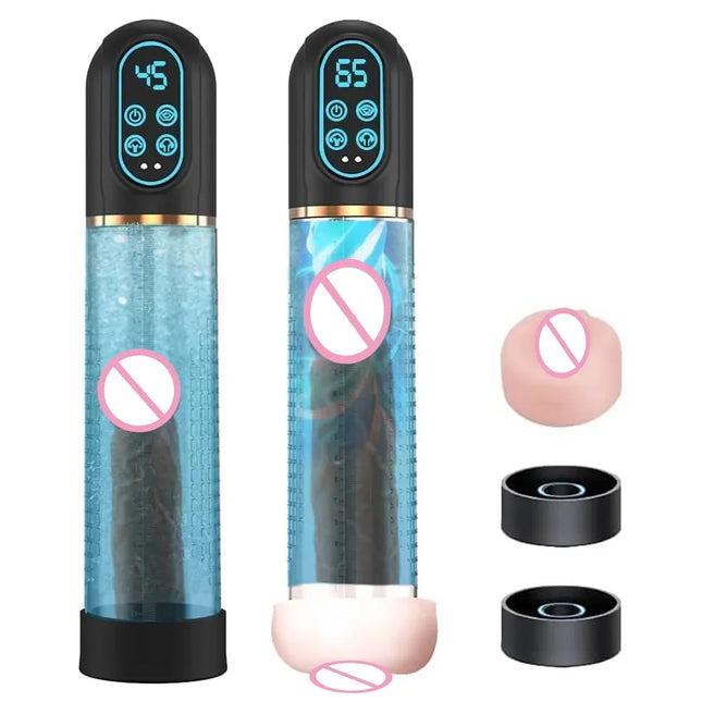 3-in-1 Men's Vibrator, Penis Pump, Penis Enlarger, Extender, Electric Vacuum Pump, Penis Sleeve, Male Masturbator, Sex Toys for Men