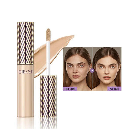 QIBEST Concealer Waterproof and Sweat Resistant Long Lasting Concealer Blush Cover Stains Acne Marks and Fade Dark Circles