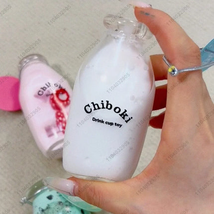 Boba Bottle Stress Ball Squishy Toy Water Bottle Fidget Toys ASMR Sensory Novelty Toys For Kids and Adults Anti Stress Relief
