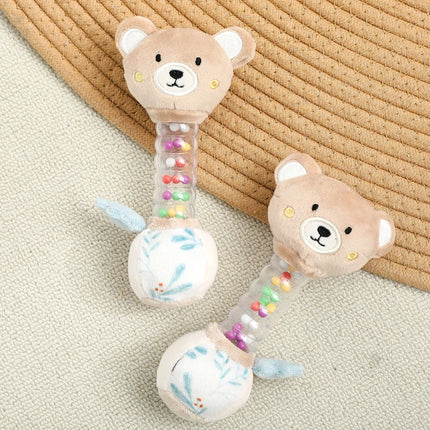 Baby Rattles Shaker Crinkle Squeaky Sensory Soothing Toy Baby Crib Soft Stuffed Animal Rattle Hand Grip Baby Toys Toddler Gifts