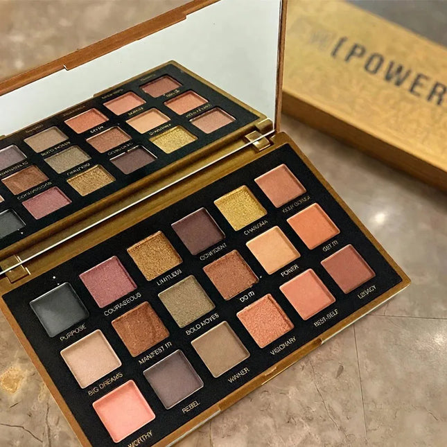 Huda beauty 18 Colors Empowered Eyeshadow Palette High Pigmentation Eye Makeup New Nude PALETTE Matte Charming Glitter Shadow