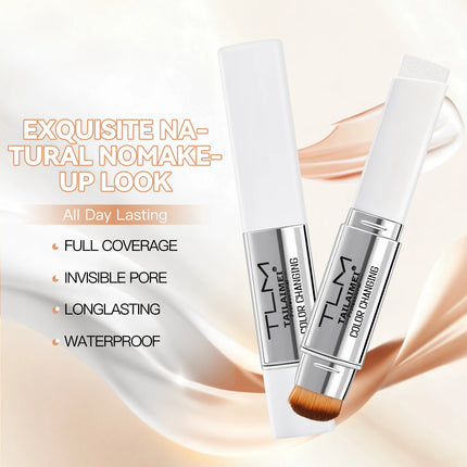 Tlm Color Changing Foundation Stick with Spf 15 Adjusting Nude, All-Day Lasting, Natural-Looking Complexion