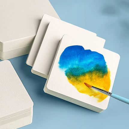 Square/Round Professional Watercolor Paper Postcard 300g 50/100/200 Sheets Coloring Drawing Paper Sketchbook Art School Supplies
