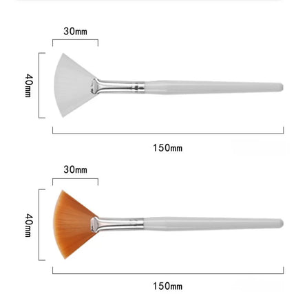 1/8pcs Fan Acid Brush Practical Facial Brushes Soft Portable Mask Brushes Soft Brush Skin Management Beauty Salon Brush Tool