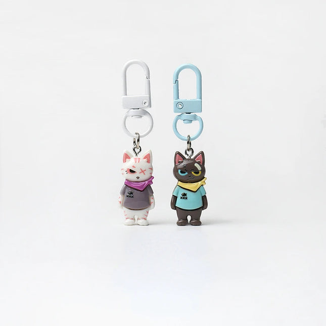 Trend Funny Street Cheap Cat Keychain Creative Bag Accessories Pendant Personalized Cartoon Versatile Key Chains Accessories