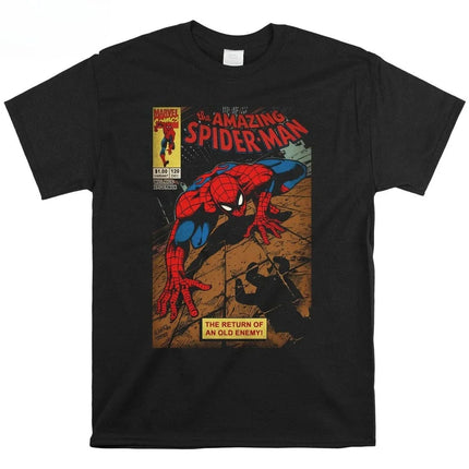 Spider-man Spiderman Movie Retro Comic Men T Shirts Fashion Tees 100_ Cotton Round Neck T-Shirt Spring/Summer New Collection