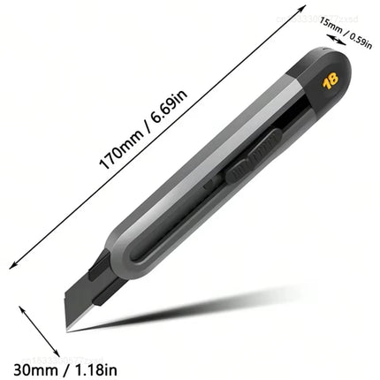 New Portable Mini Utility Knife Carbon Steel Blade Safety Lock Stretch Pocket Professional Paper Cutter Multifunction Tools Set