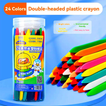 12/24/36Colors Kawaii Triangle Crayons Washable Non-Toxic Oil Pastels Kids Art Supplies Drawing Painting Set Toddler Gift