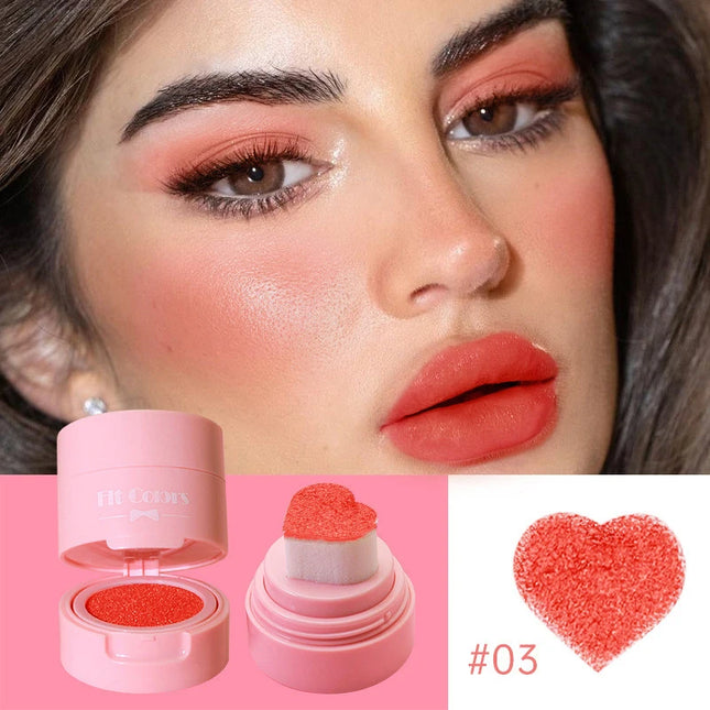 Heart-shaped cushion stamp blush for Vibrant Brightening Makeup Enhances Skin Tone Great Valentine's Present for Women and Girls