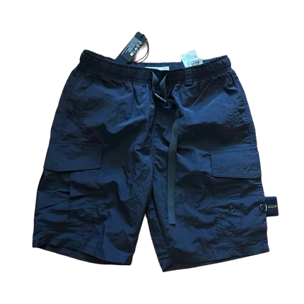 2026 Compass Patch Badge Cargo Shorts Italian Luxury Brand Style 3 Labels Men’s Quick Dry Casual Multi-Pocket Cargo Beach Shorts