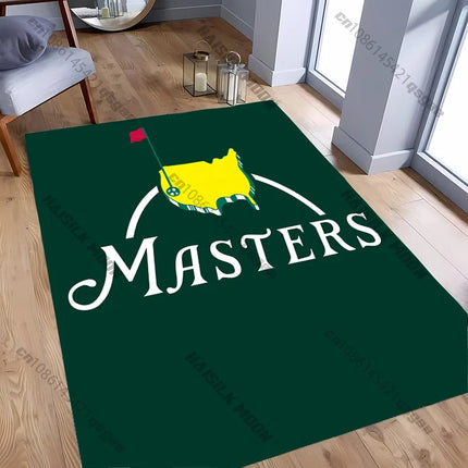 1PC P-Prem1um Golf M-Masters Logo Carpet Rug for Living Room Bedroom Sofa,Office Areas, Mat,Multi Size Optional, Great Gift Rug