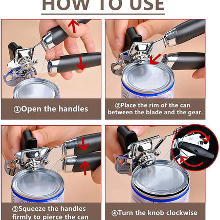Professional Iron Manual Can Opener Multifunctional Stainless Steel Beer Handle Can Opener Kitchen Gadgets Bottle Openers Jar
