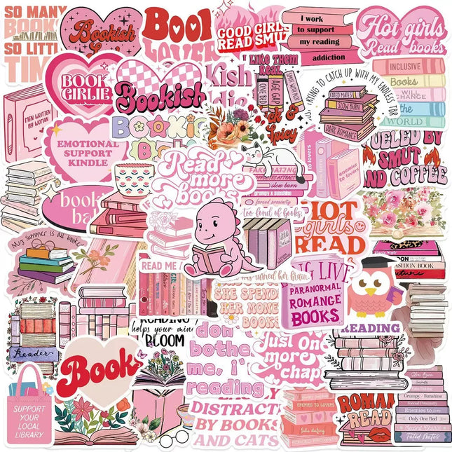 10/50/100pcs Mix Kindle Smut Bookish Dark Romance Reading Book Stickers Aesthetic DIY Scrapbooking Notebook Laptop Phone Sticker