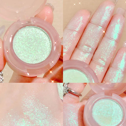 Potato Texture Glitter Eyeshadow Palette Pearlescent Diamond Monochrome Highlighter Powder Brighten Shiny Eyes Makeup Cosmetics