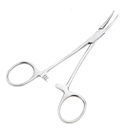 Stainless Steel Locking Forceps Arterial Surgical Clips Curved Straight Fishhook Forceps Hemostatic Forceps Hand Tools