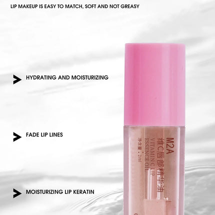 Vitamin C Lip Essence Oil Lip Oil Moisturizing Lip Liquid Hydrating moisturizing primer Improve lip lines and remove dead skin f