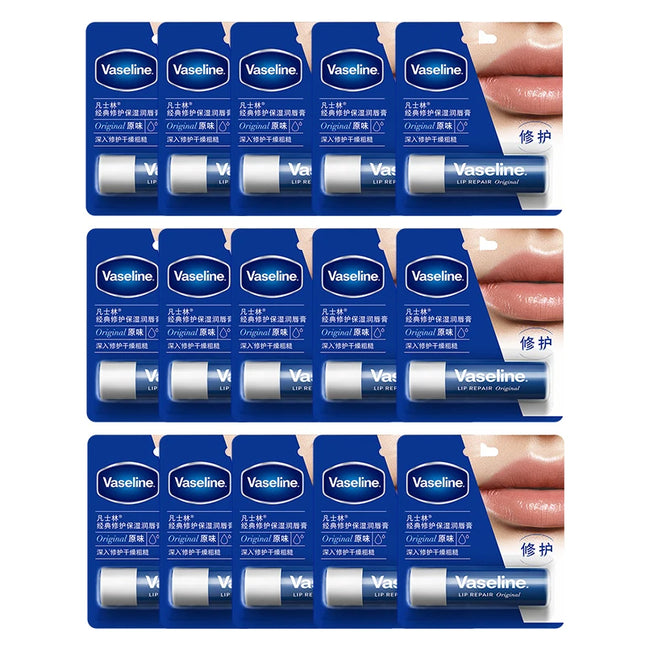 Vaseline 1/2/3/4/5/10/15pcs Moisturizing Lipstick Base Moisturizer Makeup Natural Plant Lip Care Petrolatum Jelly Lip Balms